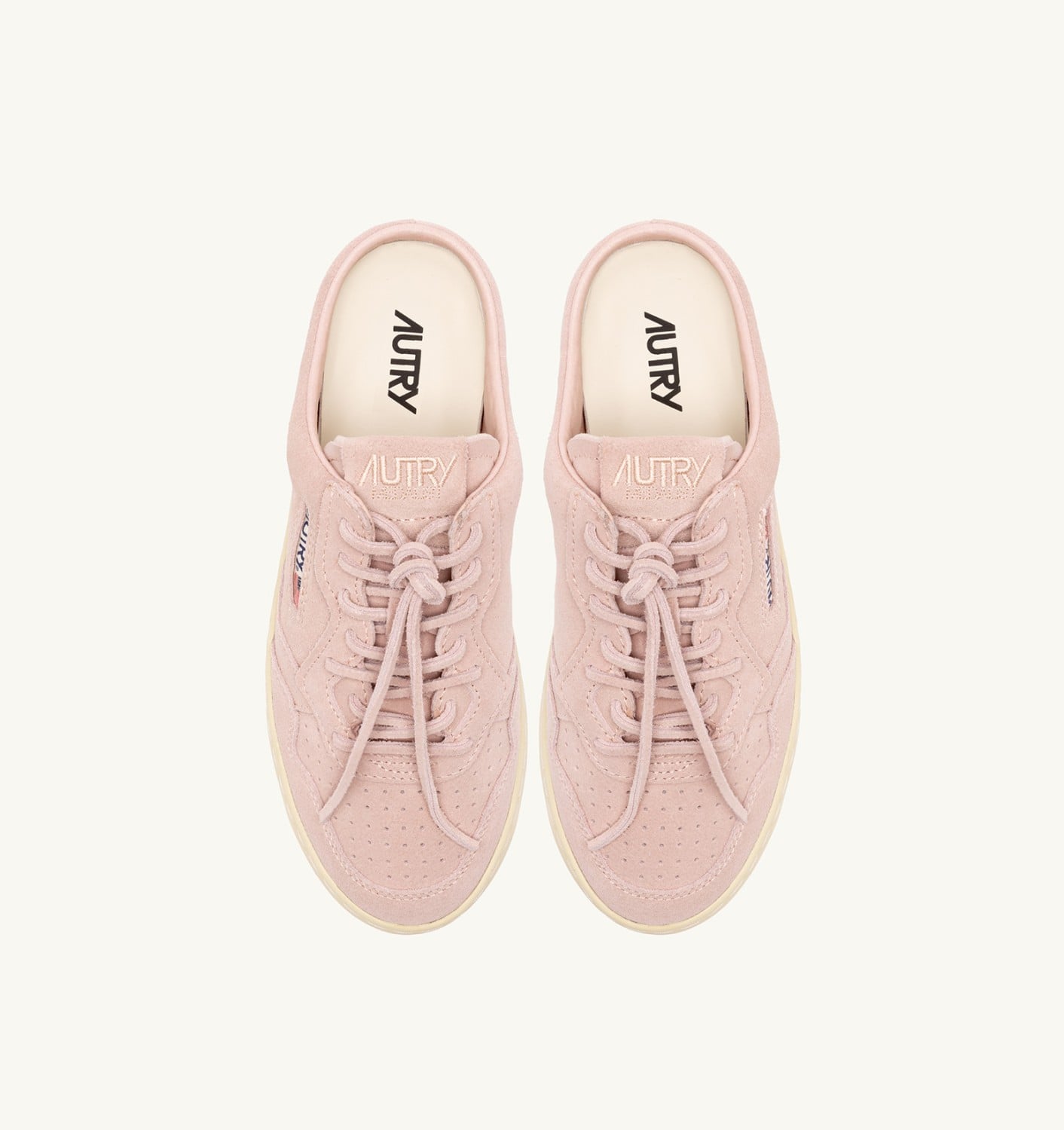 MEDALIST MULE SNEAKERS IN SILK SUEDE