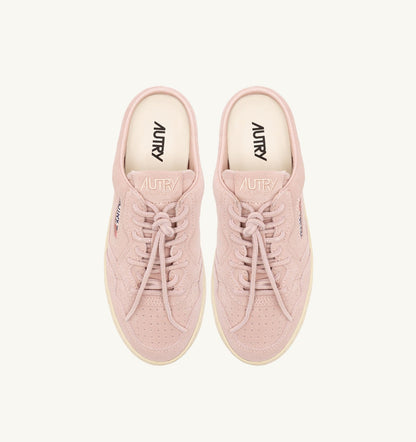 MEDALIST MULE SNEAKERS IN SILK SUEDE