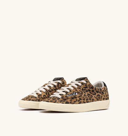 WINDSCAPE LOW SNEAKERS IN LEOPARD AND BLACK SUEDE