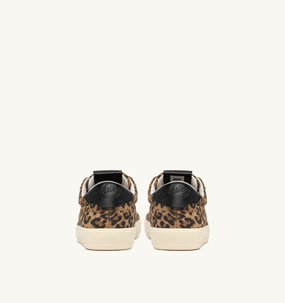 WINDSCAPE LOW SNEAKERS IN LEOPARD AND BLACK SUEDE