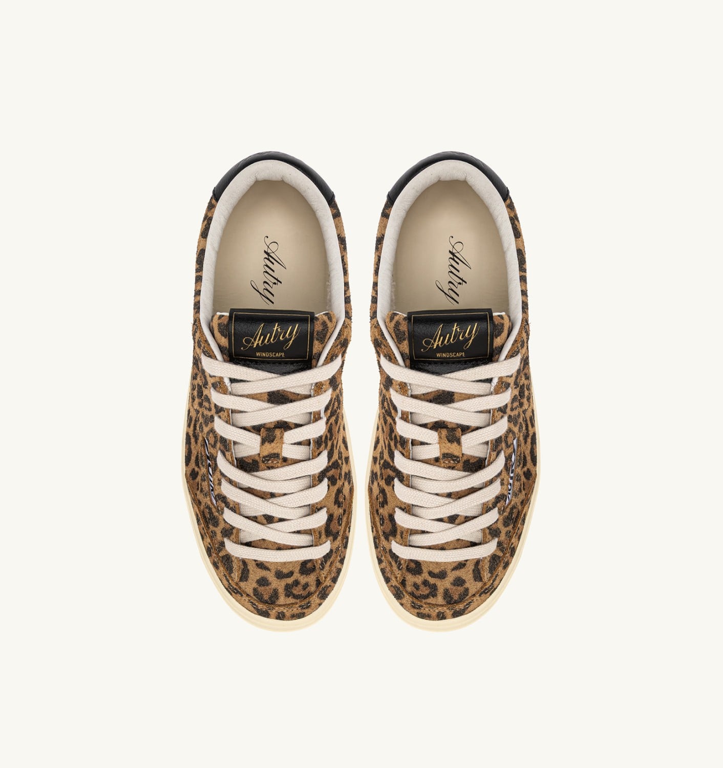 WINDSCAPE LOW SNEAKERS IN LEOPARD AND BLACK SUEDE