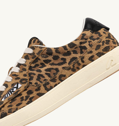 WINDSCAPE LOW SNEAKERS IN LEOPARD AND BLACK SUEDE