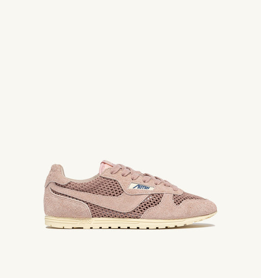 WINDSPIN SNEAKERS IN SILK MESH AND SUEDE
