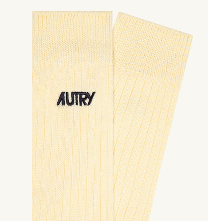 RIBBED SOCKS WITH EMBROIDERED LOGO UNISEX