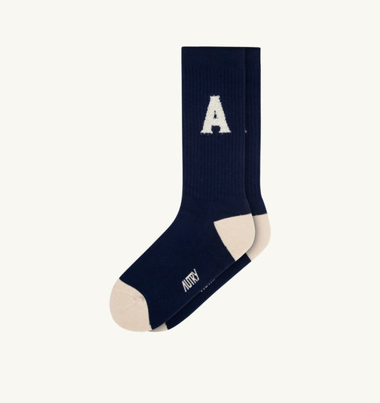 RIBBED SOCKS WITH JACQUARD LOGO UNISEX