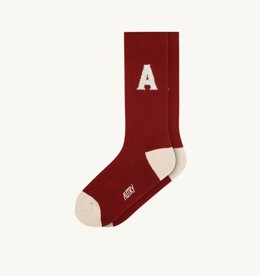 RIBBED SOCKS WITH JACQUARD LOGO UNISEX