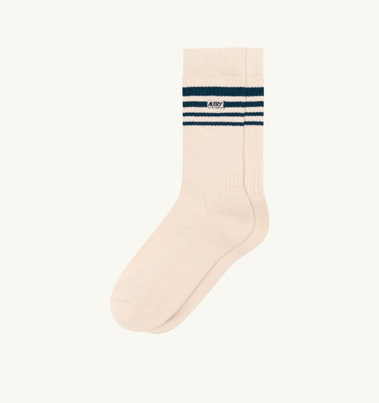 JACQUARD STRIPED SOCKS WITH LOGO UNISEX