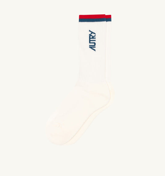 JACQUARD STRIPED SOCKS WITH LOGO UNISEX