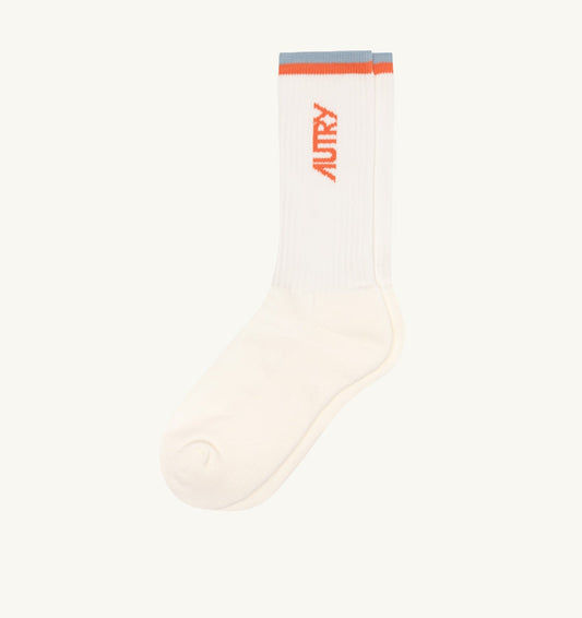 JACQUARD STRIPED SOCKS WITH LOGO UNISEX