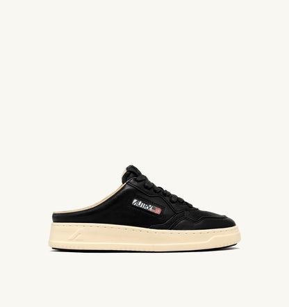 MEDALIST MULE SNEAKERS IN NAPA LEATHER COLOR BLACK