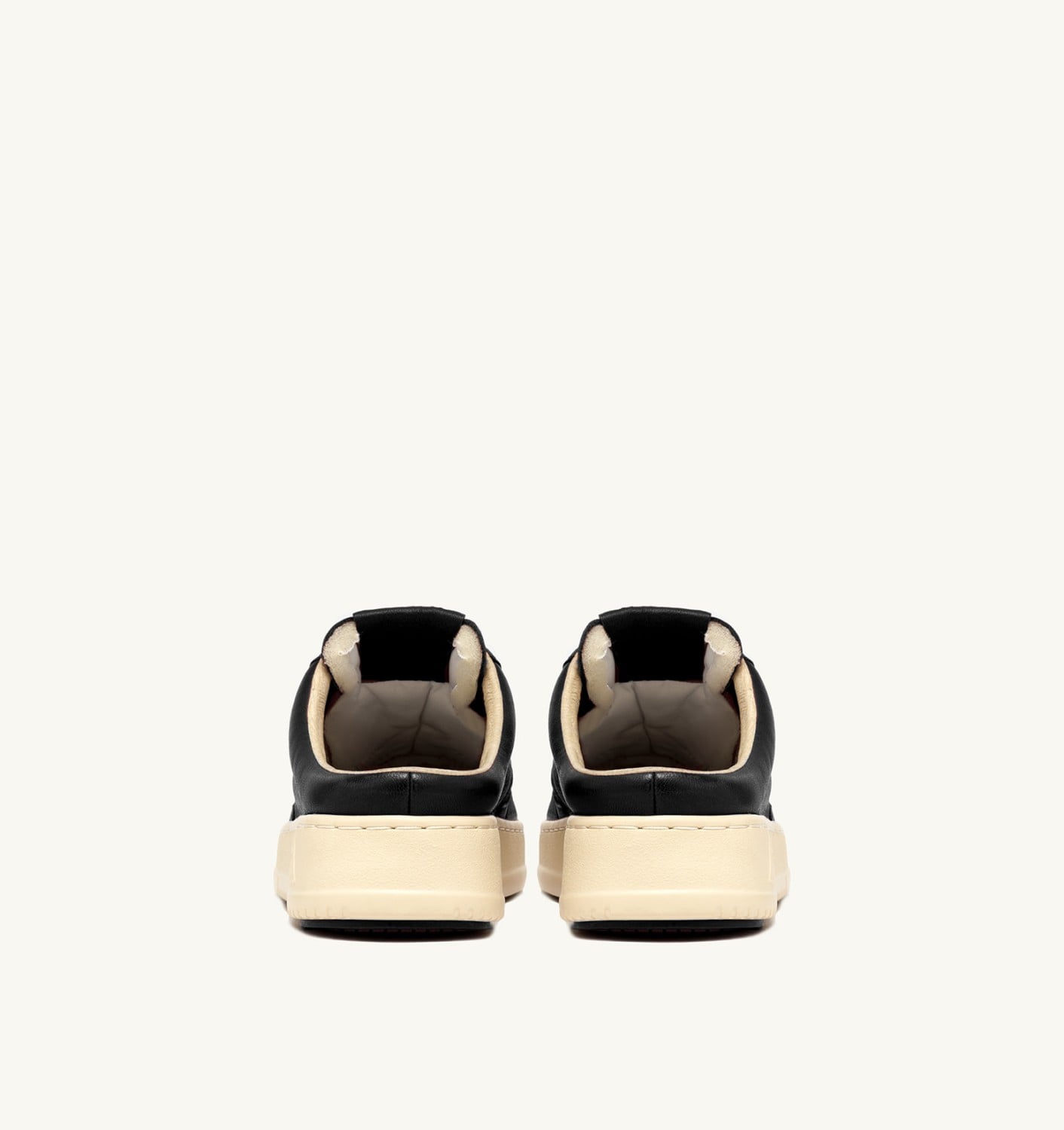 MEDALIST MULE SNEAKERS IN NAPA LEATHER COLOR BLACK