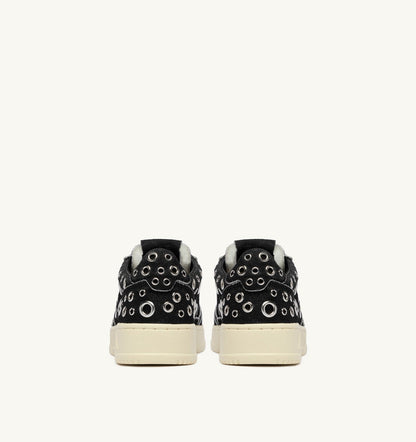 MEDALIST LOW SNEAKERS IN BLACK SUEDE WITH STUDS