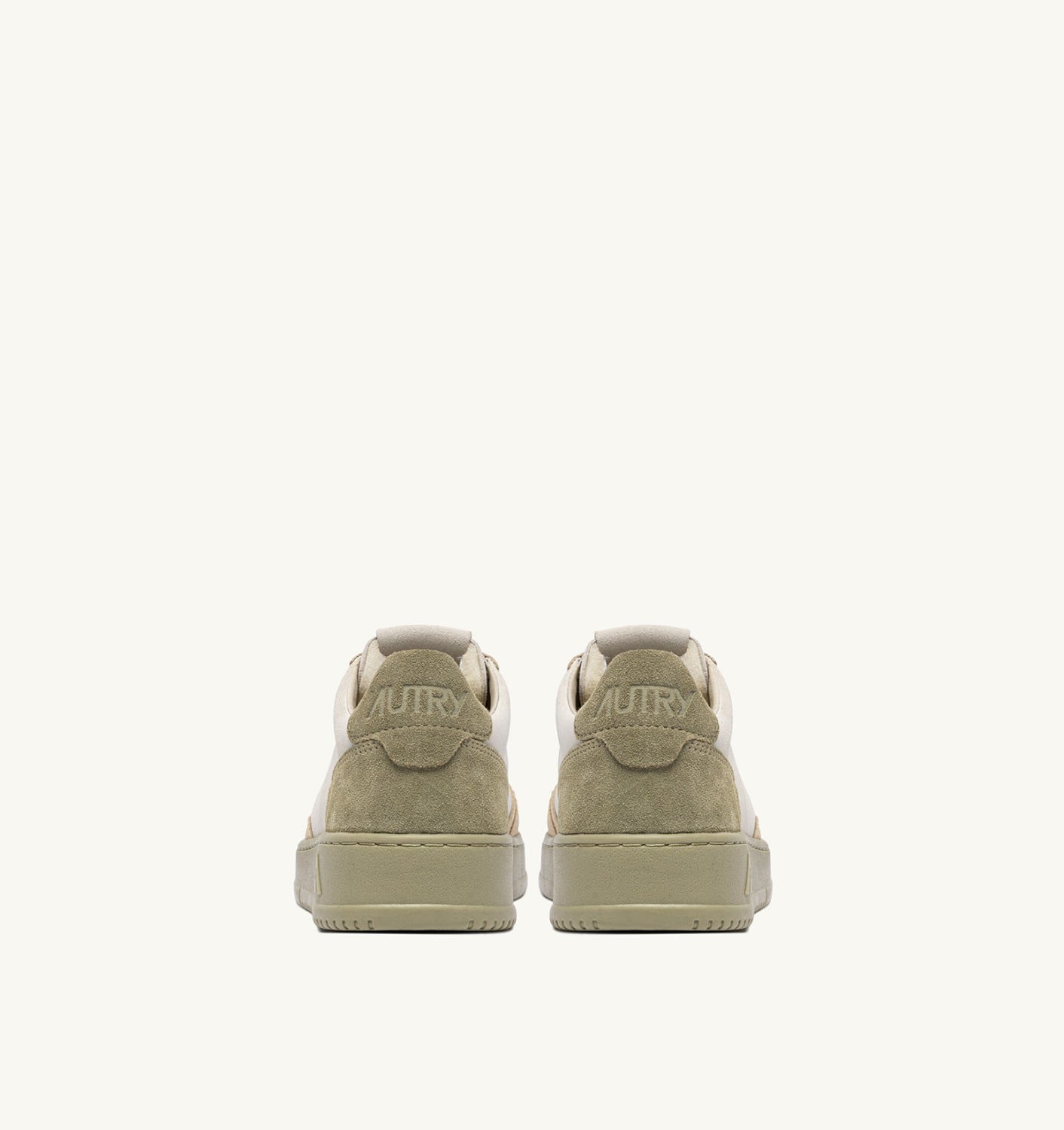 MEDALIST LOW TRICOLOR SNEAKERS IN SUEDE COLOR WHITE SAND AND GRAY GREEN