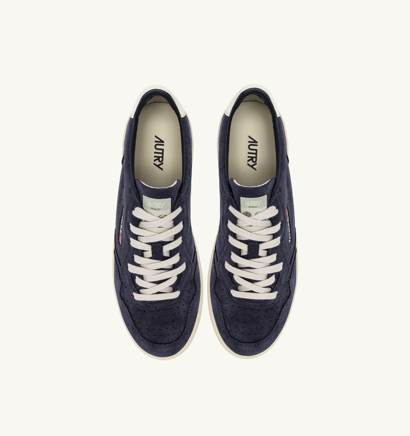 MEDALIST LOW SNEAKERS IN SPACE AND WHITE SUEDE