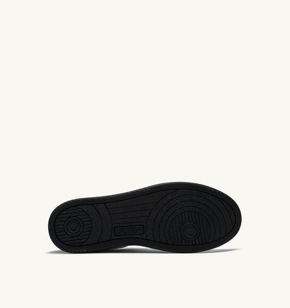 MEDALIST LOW BICOLOR SNEAKERS IN WHITE AND BLACK LEATHER