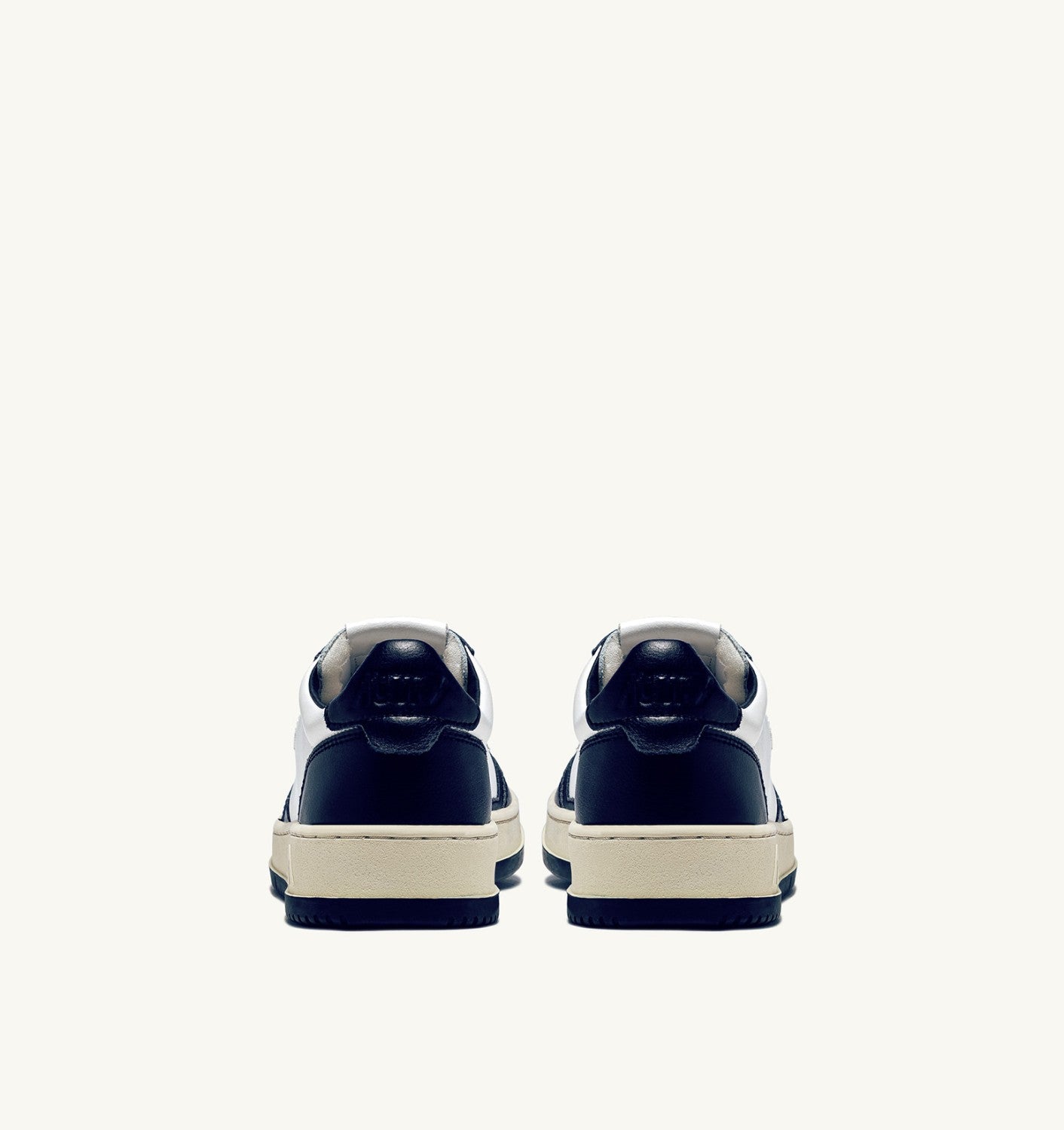 MEDALIST LOW BICOLOR SNEAKERS IN WHITE AND BLUE LEATHER