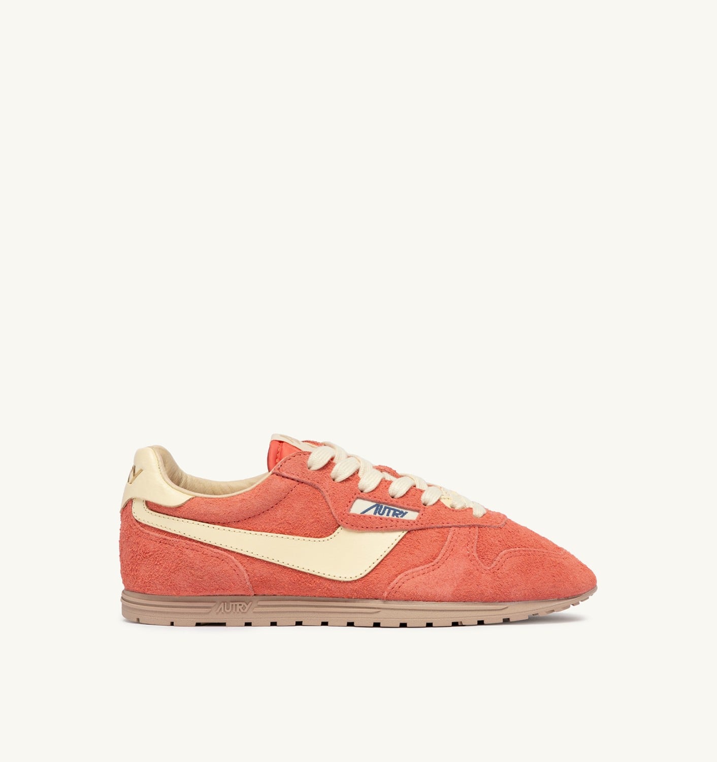 WINDSPIN SNEAKERS IN BLUSH AND RUTABAGA SUEDE AND LEATHER