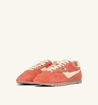 WINDSPIN SNEAKERS IN BLUSH AND RUTABAGA SUEDE AND LEATHER