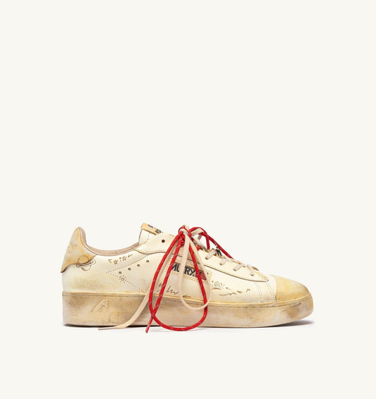 DALLAS LOW SUPER VINTAGE SNEAKERS IN MARSHMALLOW LEATHER