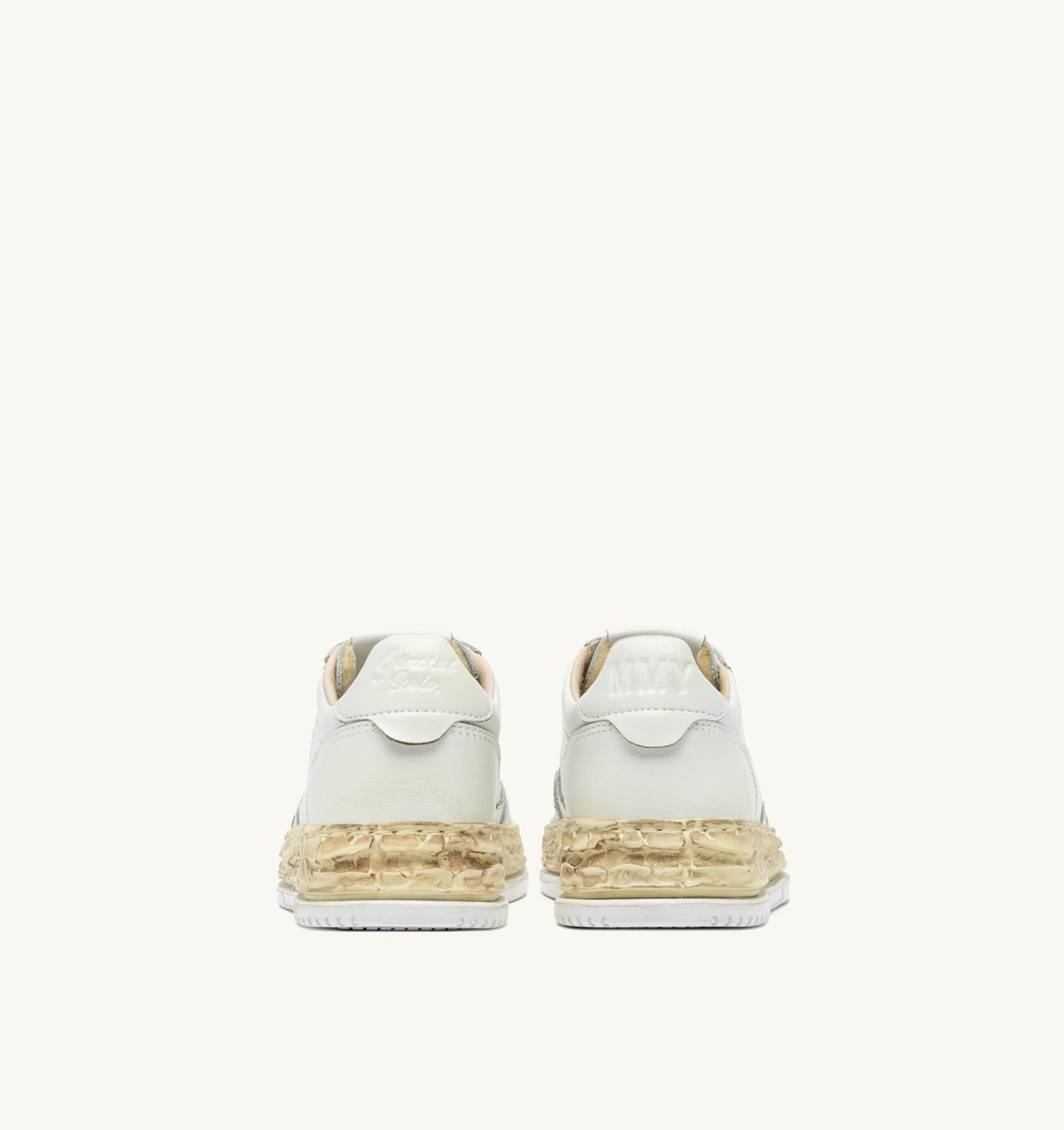 MEDALIST LOW SUPER VINTAGE 'Autry x Maison MIHARA YASUHIRO General Scale.' SNEAKERS IN WHITE LEATHER