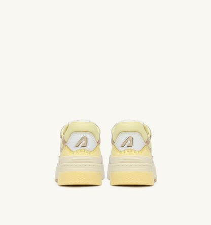 SNEAKERS CLC LOW IN WHITE BOULDER AND LEMON MERINGUE LEATHER AND SUEDE