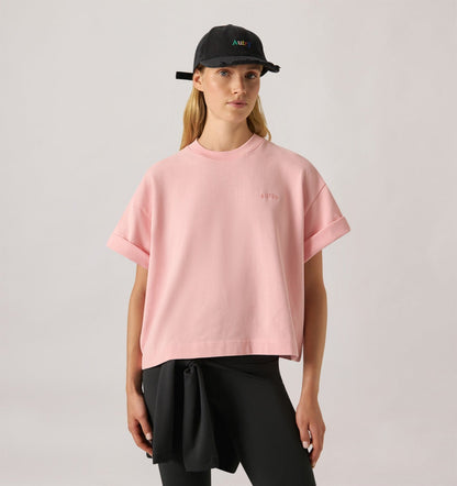BOXY T-SHIRT WITH TONAL LOGO FOR WOMAN