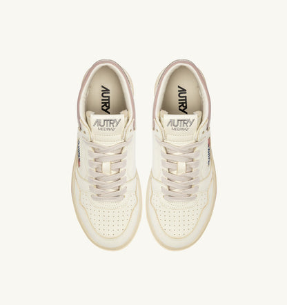 MED-WAY SNEAKERS IN LEATHER COLOR MARSHMALLOW AND ZEPHYR