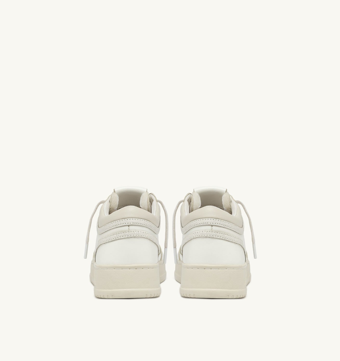 MED-WAY SNEAKERS IN LEATHER COLOR MARSHMALLOW AND WHITE