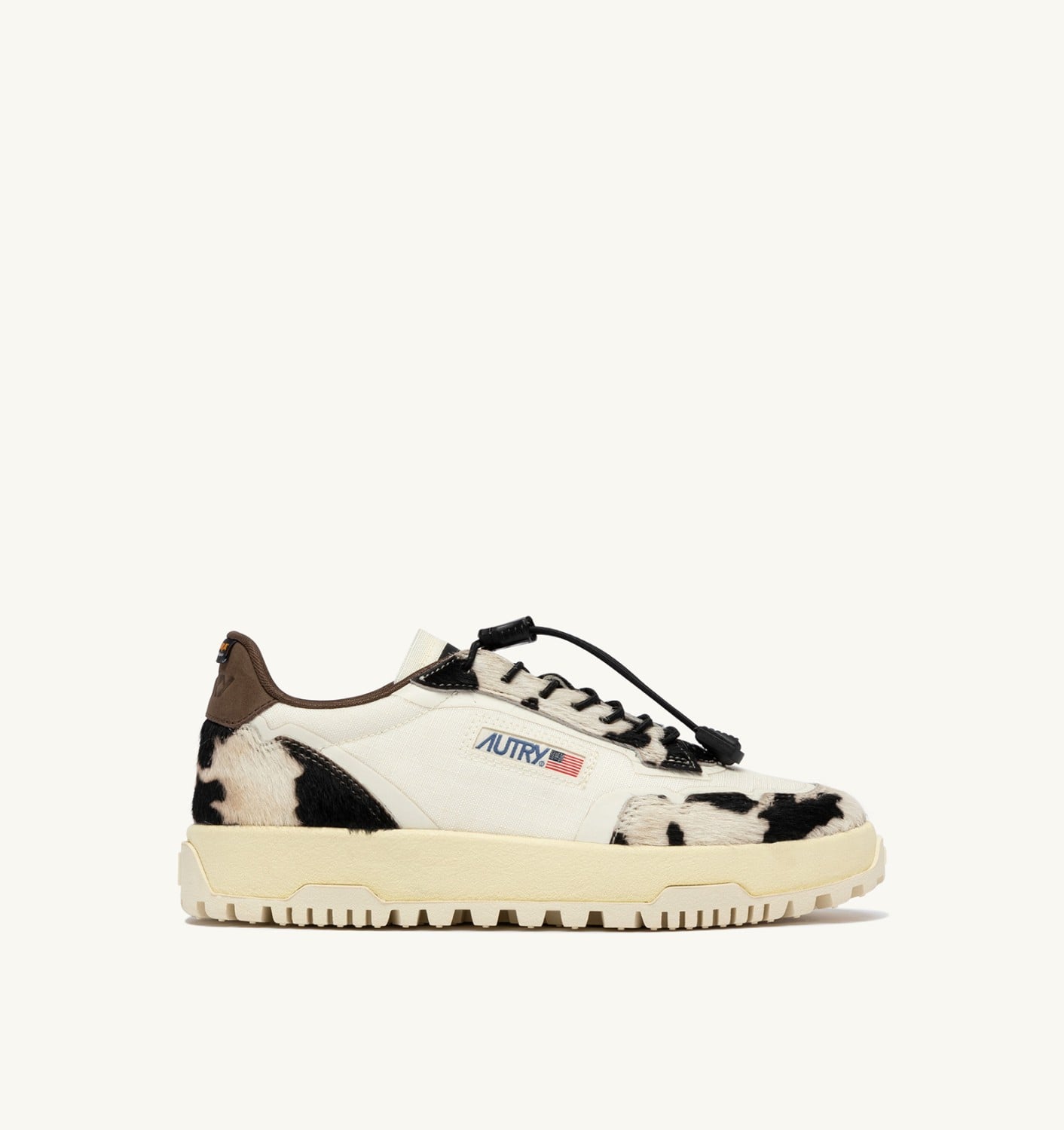 WILDPACE LOW SNEAKERS IN MARSHMALLOW AND COW CORDURA AND LEATHER