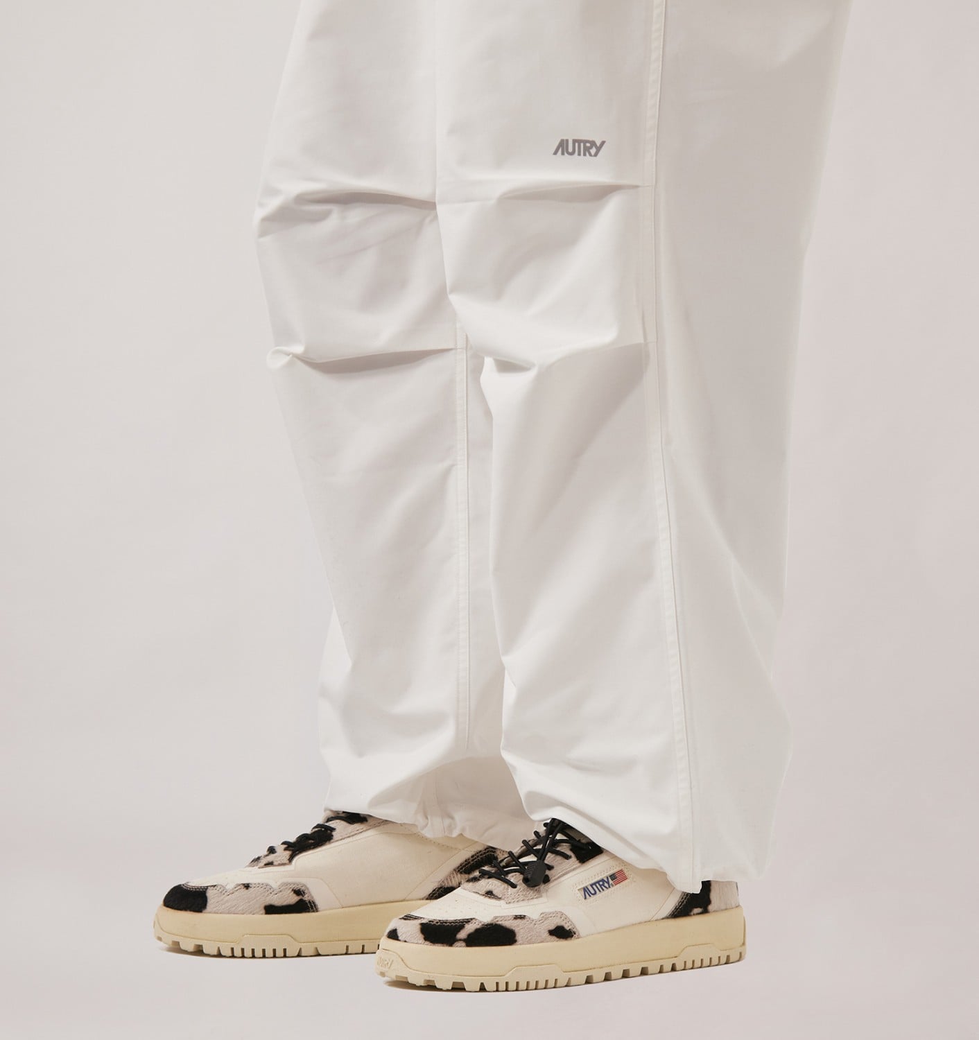 WILDPACE LOW SNEAKERS IN MARSHMALLOW AND COW CORDURA AND LEATHER
