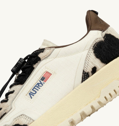 WILDPACE LOW SNEAKERS IN MARSHMALLOW AND COW CORDURA AND LEATHER