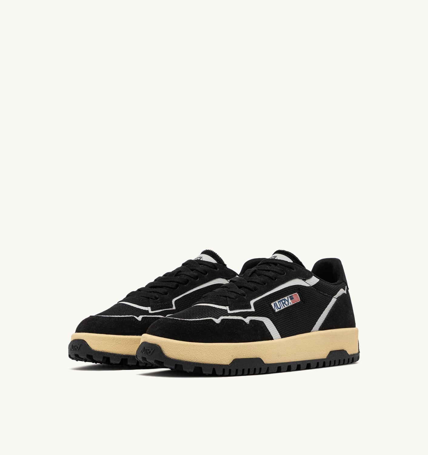 WILDPACE LOW SNEAKERS IN BLACK DRAGON MESH AND SUEDE