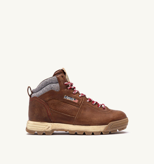 MALGA BOOTS IN LEATHER COLOR NATURAL LEATHER AND GRAY